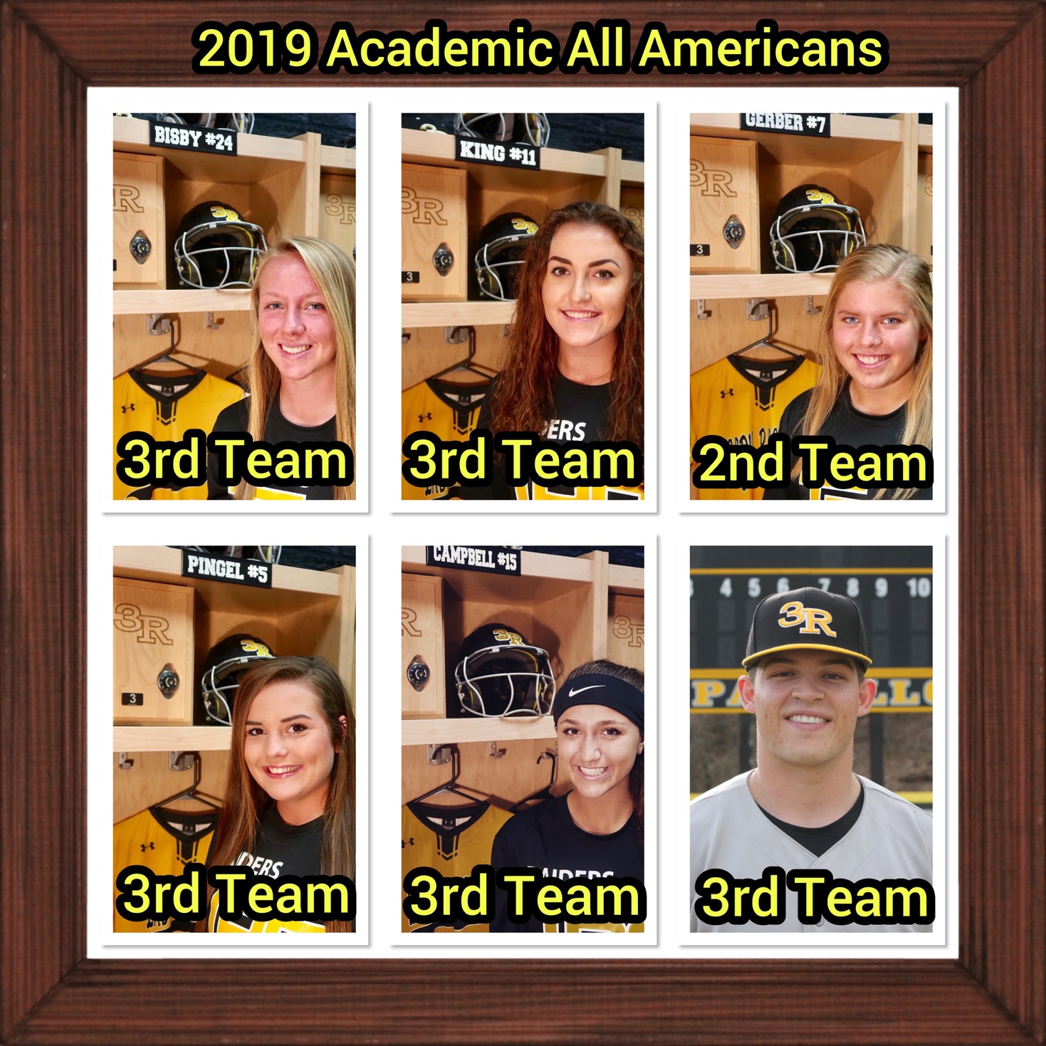 Six athletes named NJCAA Academic All-American Student-Athletes